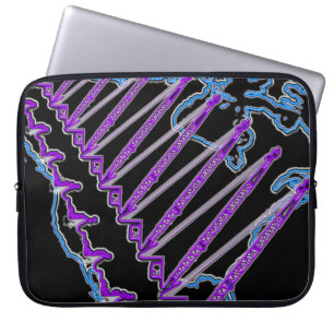 NEON CRANE OPERATOR CRANE NORDAMERIKA KARTE NEBEN LAPTOPSCHUTZHÜLLE