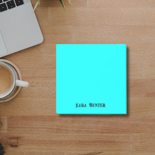 Neon Cyan Berufliches Minimalistisches Schwarzes S Post-it Klebezettel
