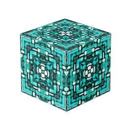 Neon-Cyan Imagination Cube Würfel