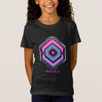 Neon-Cyber-Gitter-Emblem – Retro-futuristische Syn