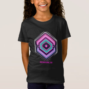 Neon-Cyber-Gitter-Emblem – Retro-futuristische Syn T-Shirt