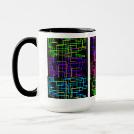 Neon-Cyber-Gitter Tasse