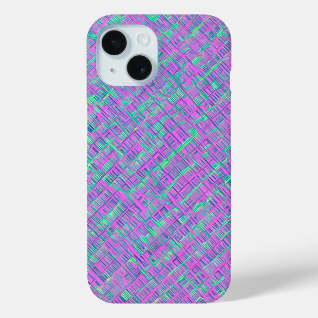 Neon Cyber Grid Case-Mate iPhone Hülle (Rückseite)