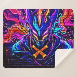 Neon Cyber Guardian Art Sherpadecke