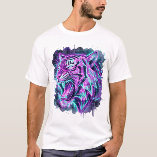 Neon Cyber Tiger 🐅⚡ T-Shirt