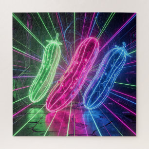 Neon-Cyberpunk-glühende Gurken