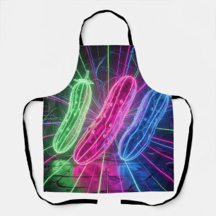 Neon-Cyberpunk-glühende Gurken Schürze