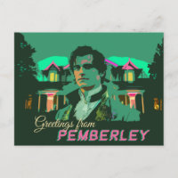 Neon Cyberpunk Herr Darcy Greetings von Pemberley