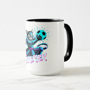 Neon-Cyberpunk-Katzenbecher – Gamer-Geschenkausgab Tasse