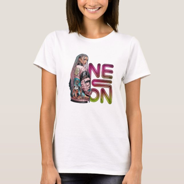 Neon Cyberpunk T-Shirt (Vorderseite)