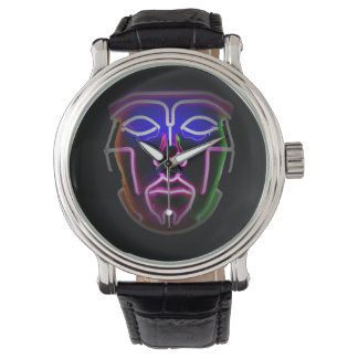 Neon Cyborg Futuristikschwarz Armbanduhr