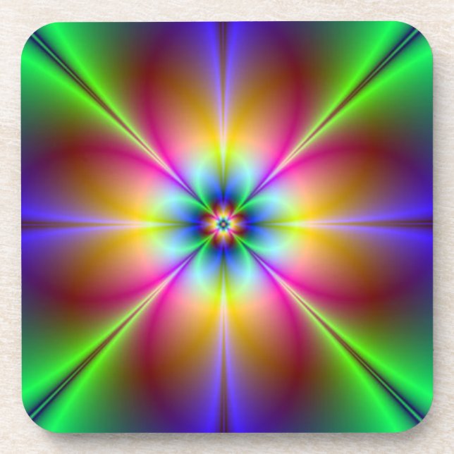 Neon Daisy Untersetzer (Vorderseite)