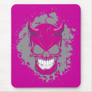 Neon Demon Skull Mousepad