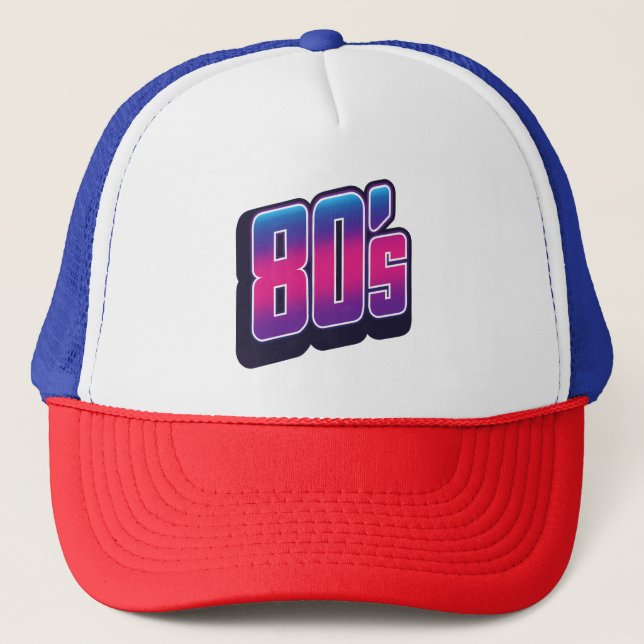 Neon der 80 truckerkappe (Vorderseite)
