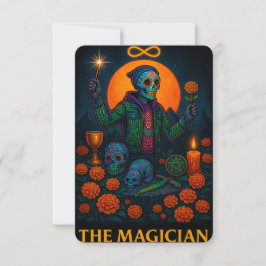 Neon Dia de los Muertos La carte de Tarot Magicien