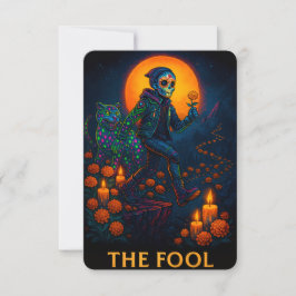 Neon Dia de los Muertos La carte Fool Tarot