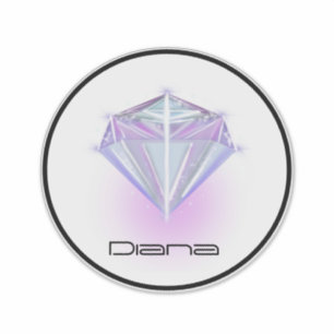 Neon-Diamant-Logo-Text Name Geschäfts-Auto-Aufkleb Aufkleber