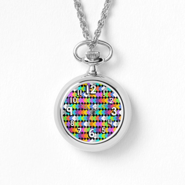 Neon Diamonds Armbanduhr (Vorderseite)