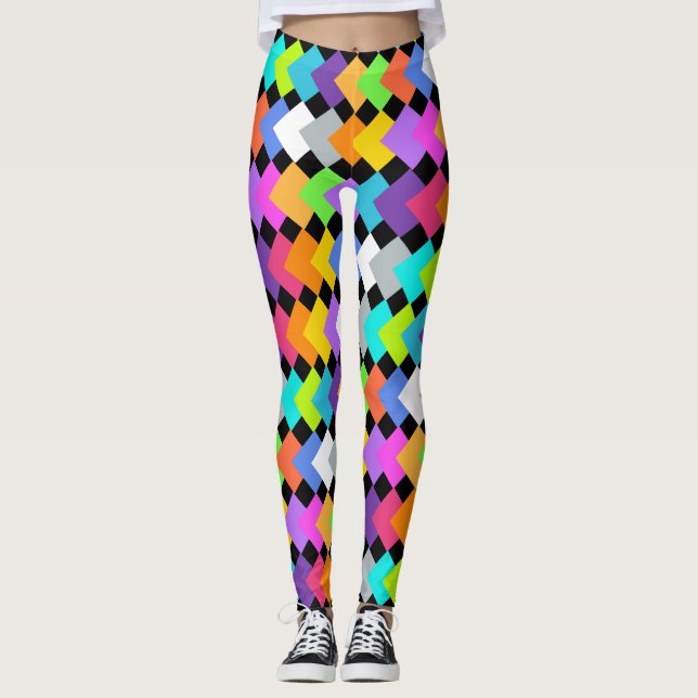 Neon Diamonds Leggings (Vorderseite)