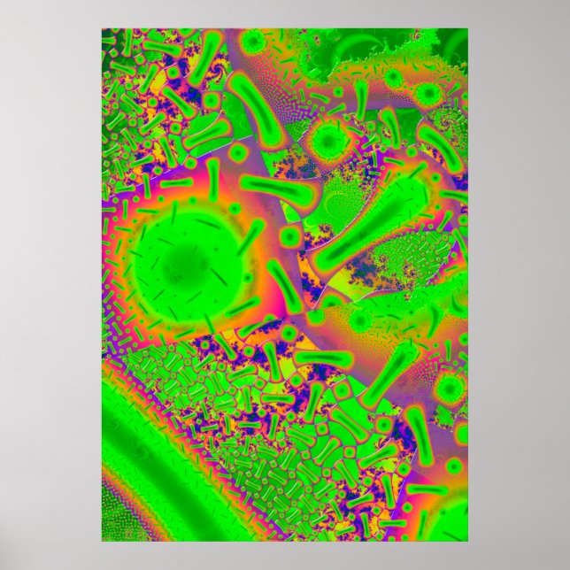 Neon Dichroic Psychedelic Poster (Vorne)