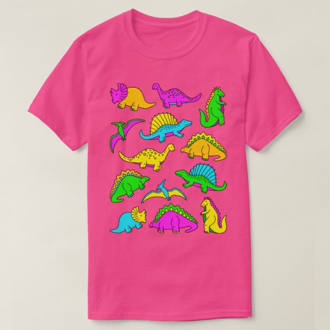 Neon Dinosaurier T-Shirt (Design vorne)