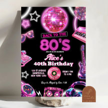 Neon Disco Ball Zurück zu 80er Geburtstagsparty