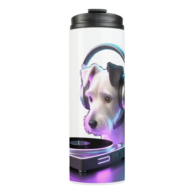 Neon DJ Hund Becher (Vorderseite)