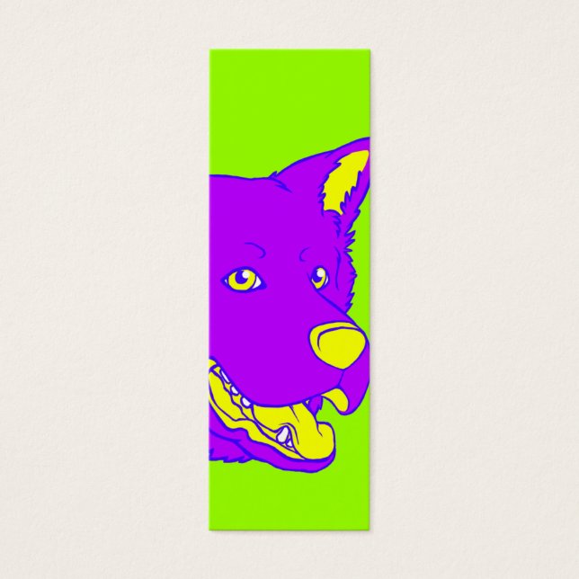 Neon Dog Lesezeichen (Vorderseite)