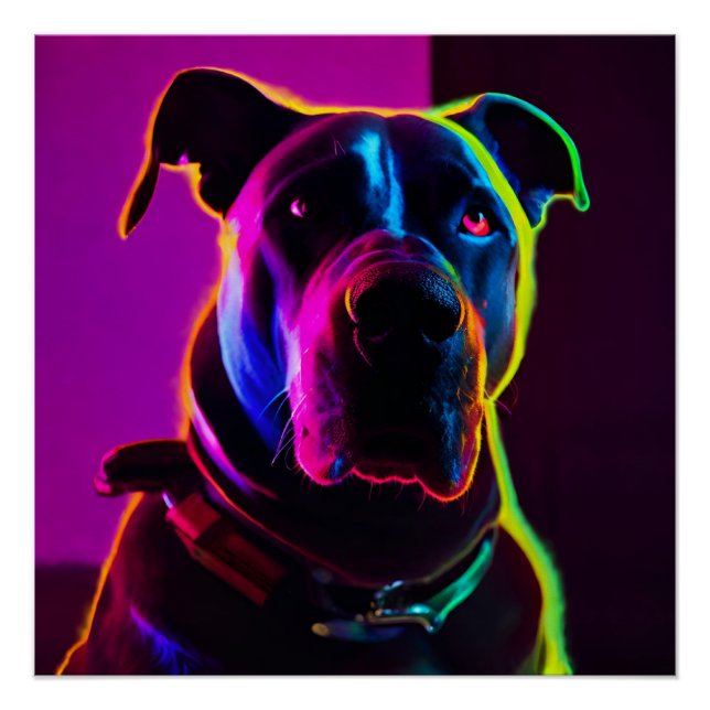 Neon Dog Poster (Vorderseite)