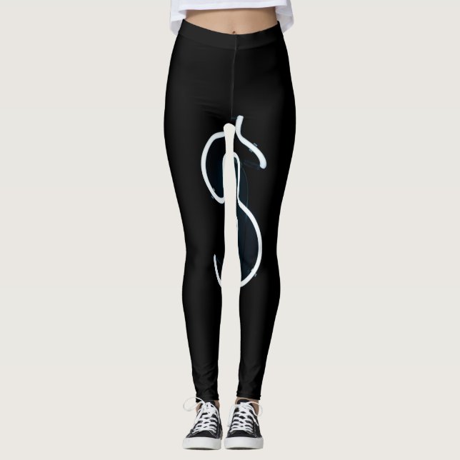 Neon-Dollar-Zeichen Leggings (Vorderseite)