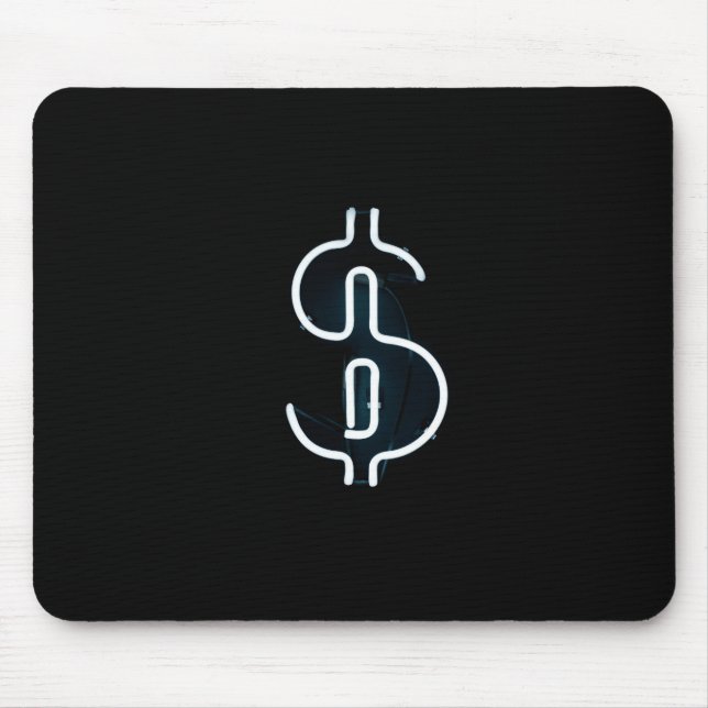 Neon-Dollar-Zeichen Mousepad (Vorne)