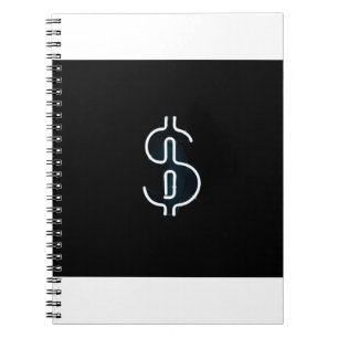 Neon-Dollar-Zeichen Notizblock