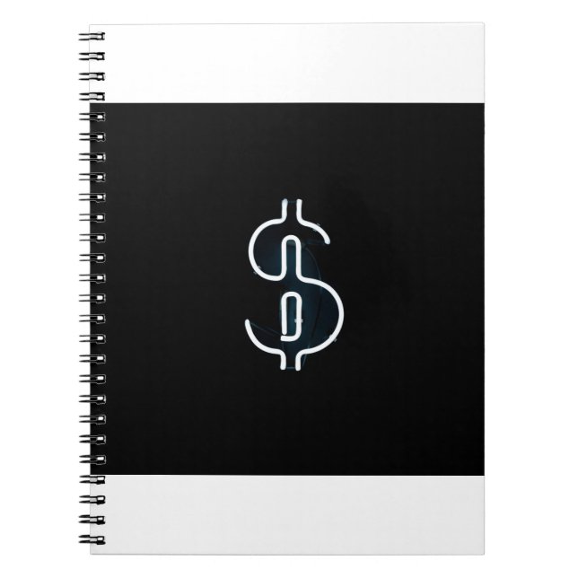 Neon-Dollar-Zeichen Notizblock (Vorderseite)