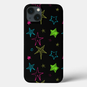 Neon Doodle Stars iPad Air Hüllen