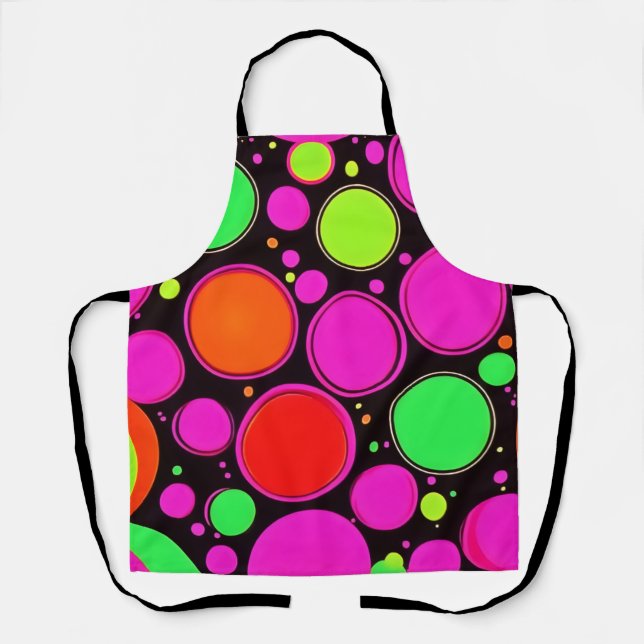 Neon Dot Party Schürze (Vorderseite)
