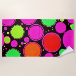 Neon Dot Party Strandtuch