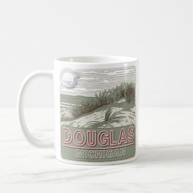 Neon Douglas Michigan Kaffeetasse (Links)