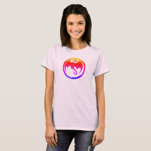 Neon-Drache Frauen hellrosa T-Shirt