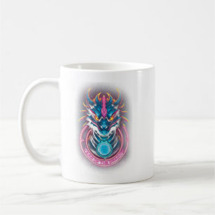 Neon-Drache-Tasse Kaffeetasse