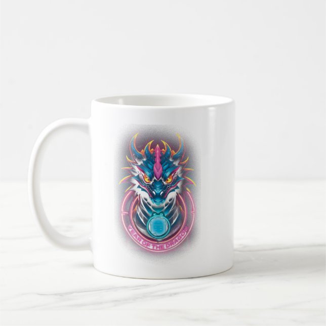 Neon-Drache-Tasse Kaffeetasse (Links)