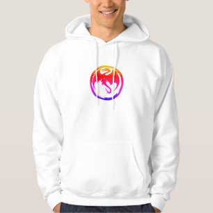 Neon-Drache weißer Hoodie