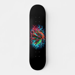 Neon-Drachen-Design Skateboard