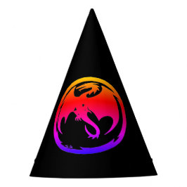 Neon Dragon Black Party Hats Partyhütchen