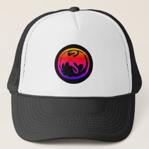 Neon Dragon Black Truckhut Truckerkappe
