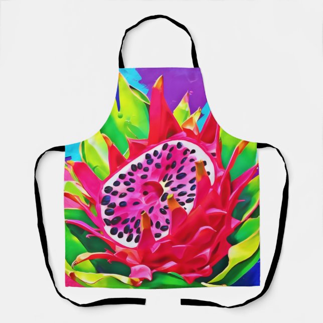 Neon Dragon Fruit Splendor Schürze (Vorderseite)