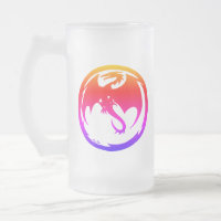 Neon Dragon mattierte Tasse