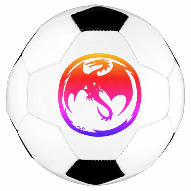 Neon Dragon weiße Fußball (Vorderseite)