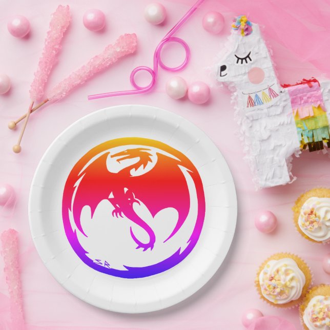 Neon Dragon White Paper Teller (Party)