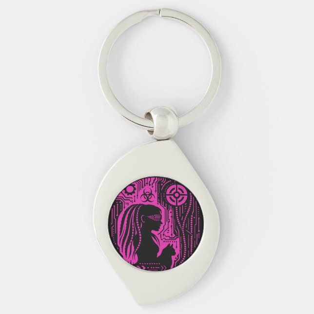 Neon Dread Protocol Schlüsselanhänger (Vorderseite)