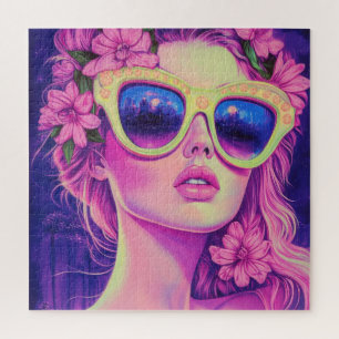 Neon Dream Girl mit BläserSonnenbrille
